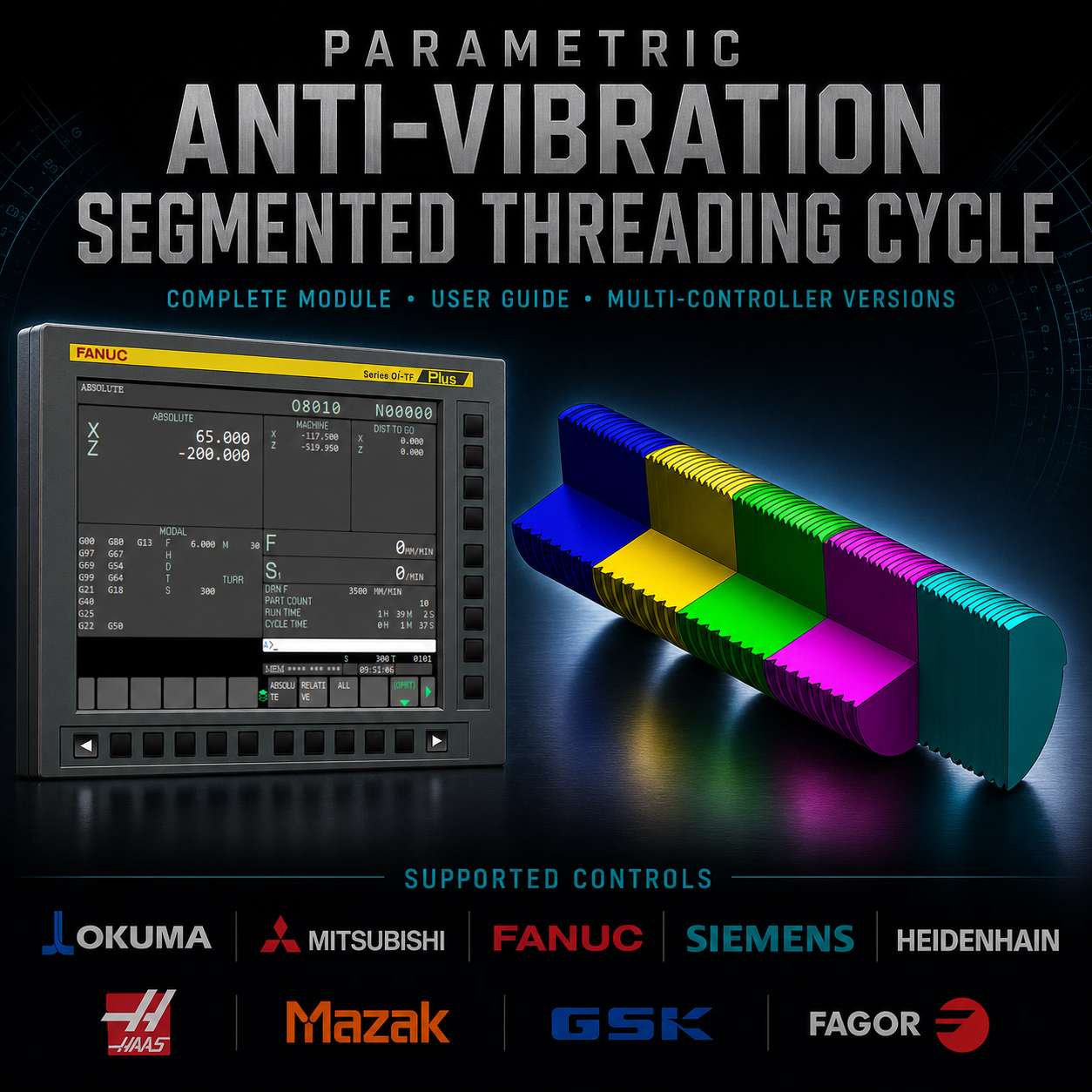 PARAMETRIC ANTI-VIBRATION SEGMENTED THREADING CYCLE